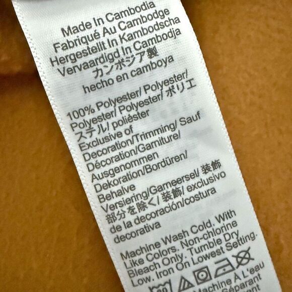 J. CREW | Sherpa Half Zip Tunic Pullover Sweatshirt Teddy Jacket Brown | Size XL - Picture 7 of 7